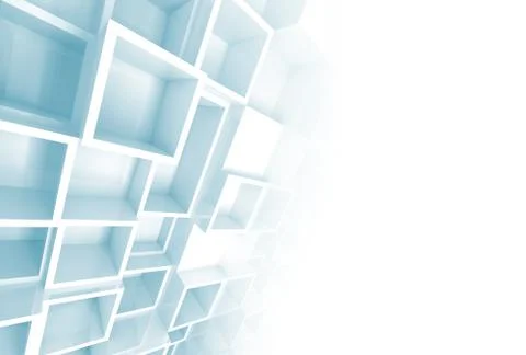 Relief cube pattern on the wall and blank copy space Illustrazione stock