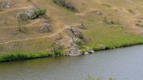 Relief Descent to The River Stock Footage 126922402