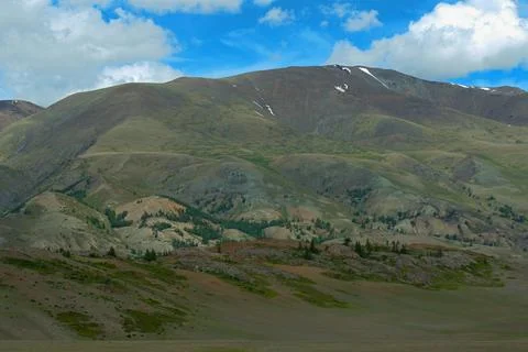 Relief forms in the Altai Mountains Stock Photos