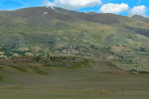 Relief forms in the Altai Mountains Stock Photos