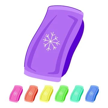 Relief ice pack for injuries vector cartoon graphic Stock Illustration