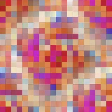 Relief mosaic background in red spectrum Stock Illustration