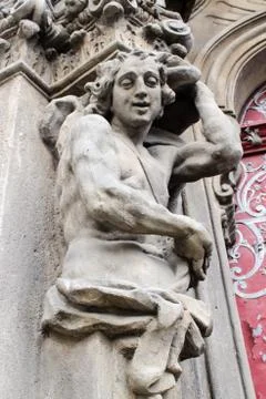 Relief on a pillar Foto stock