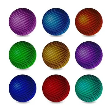 Relief sphere 3d Stock Illustration