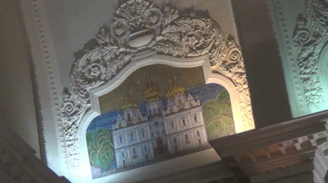 Relief station on the ceiling Stockbeeldmateriaal 40653987