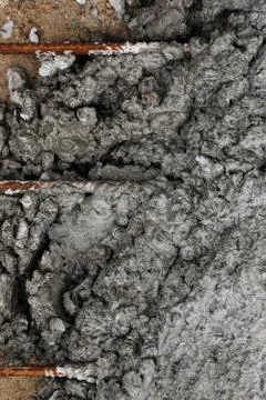 Relief surface cured concrete. Stock Photos