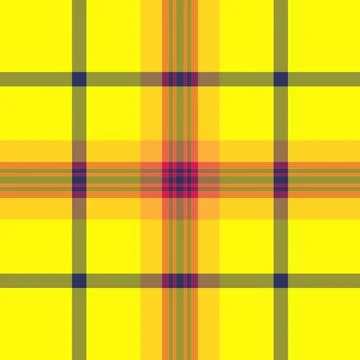 Relief tartan plaid texture, bed background seamless pattern. Fit check tex.. イラスト素材