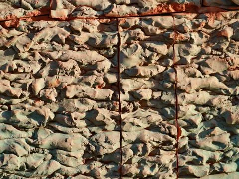 Relief textured ceramic background Stock Photos