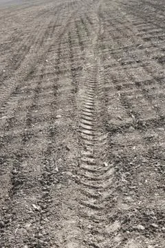 Relief of tread on soil Stock Photos