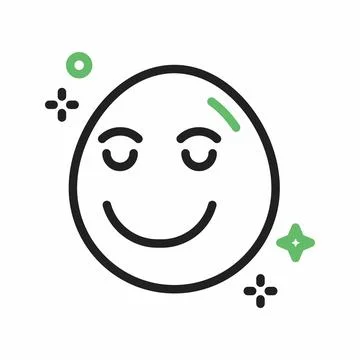 Relieved Face icon vector image. Stock Illustration