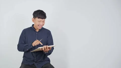 Relieved Person Finding Solution and Smiling 動画素材 344830885