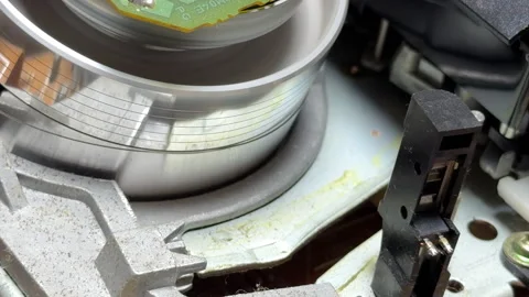 Relieved VCR Mechanism Ejects Tape with a Final Mechanical Clunk Stock Footage 328916612