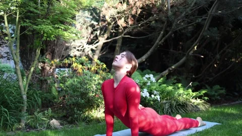 Relieving back pain through movement 库存影片 336781034
