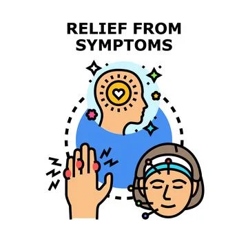 Relieving human discomfort finding well being concept Illustrazione stock
