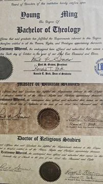 Religion certification 스톡 사진