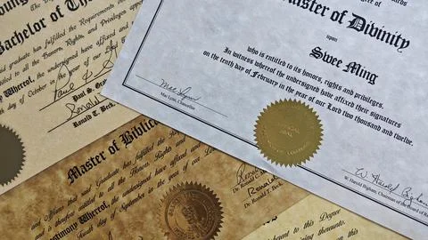 Religion certification Foto stock