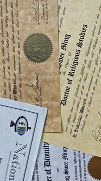 Religion certification Foto stock