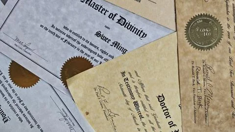 Religion certification 스톡 사진