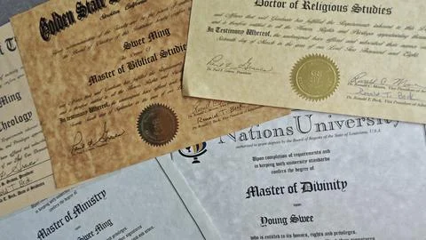 Religion certification 스톡 사진