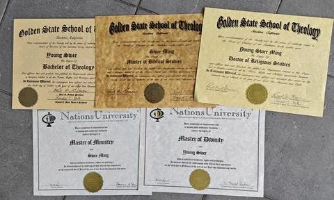 Religion certification 스톡 사진