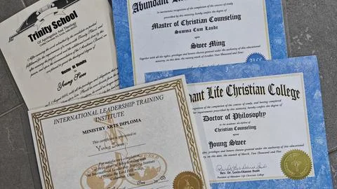 Religion certification Foto stock
