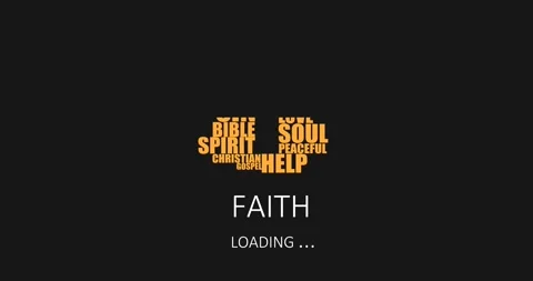 Religion concept animation. Progress or loading bar and cross. Faith loading Stock Footage 248283893