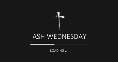 Religion concept animation. Progress or loading bar and cross. Ash Wednesday Stock Footage 248538988