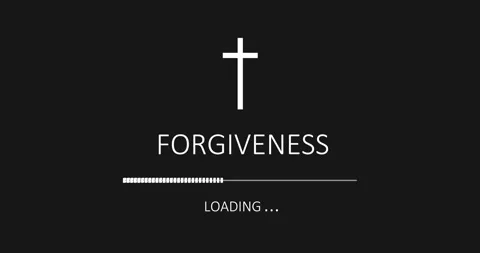 Religion concept animation. Progress or loading bar and cross. Forgiveness Stock Footage 249369837