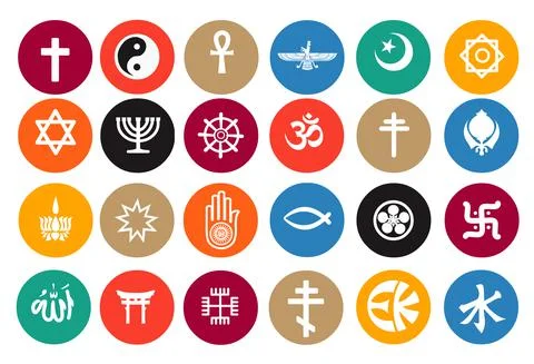 Religion icon collection vector Stock Illustration