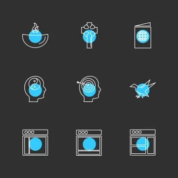 Religion , networks , user interface , web , eps icons set vector 스톡 일러스트