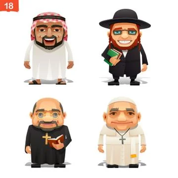 Religion professions set-2 Stock Illustration
