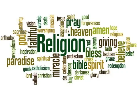Religion word cloud concept イラスト素材