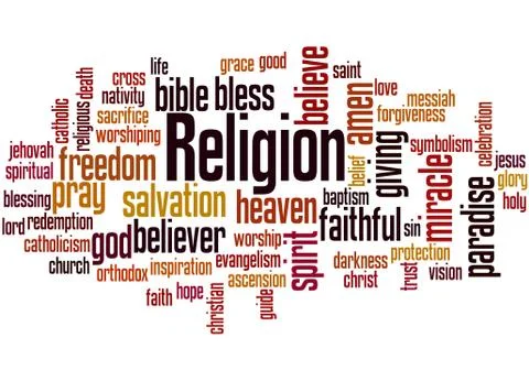 Religion word cloud concept Stockillustratie