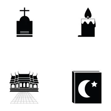 Religions icon set Illustrazione stock