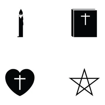 Religions icon set Illustrazione stock