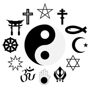 Religions signs 스톡 일러스트