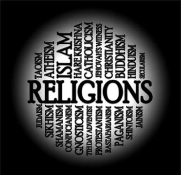 Religions word cloud イラスト素材