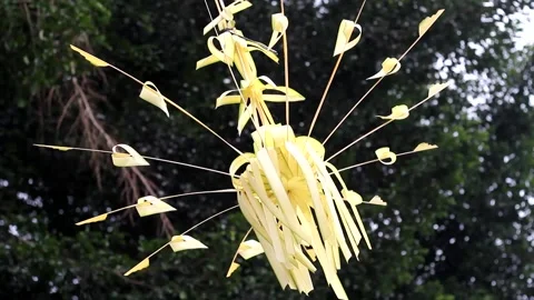 Religious amulet on a pole Video stock 159774168