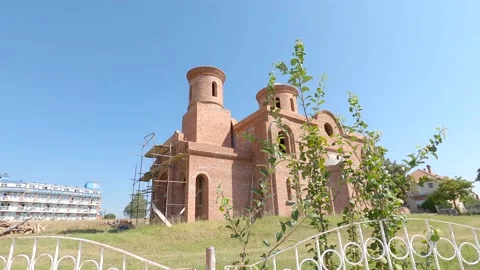 Religious building under construction Stock Footage 143645735