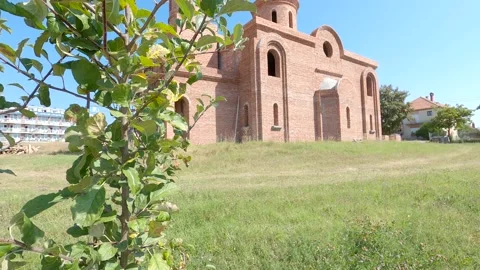 Religious building under construction Stock Footage 143645839