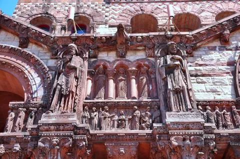 Religious carving, Trinity Church Stock Photos