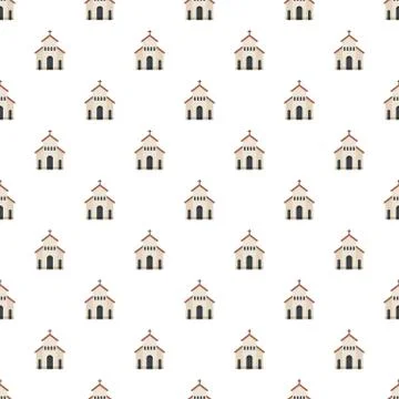 Religious church pattern seamless Stock Illustration