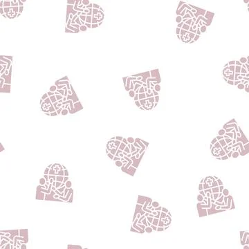 Religious conflicts social problem glyph seamless pattern Stock Illustration