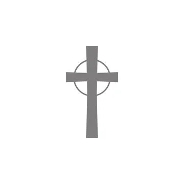 Religious cross icon. Simple web black icon, can be used as web element icon Stock Illustration