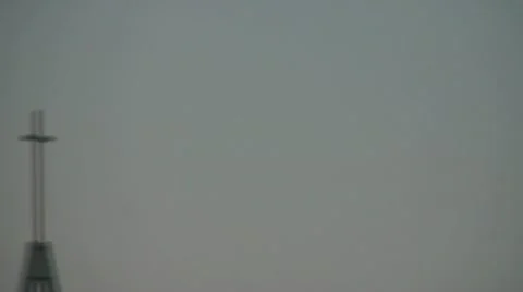 Religious Cross - Sunset Pan 스톡 동영상 12612855