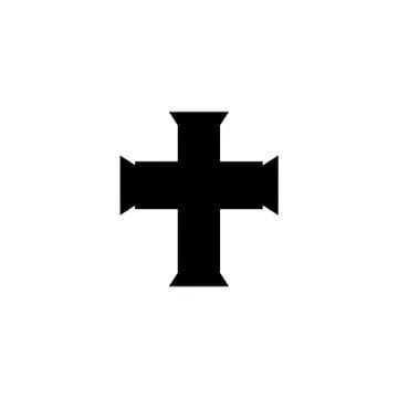 Religious cross on white background. Vector illustration. Illustrazione stock