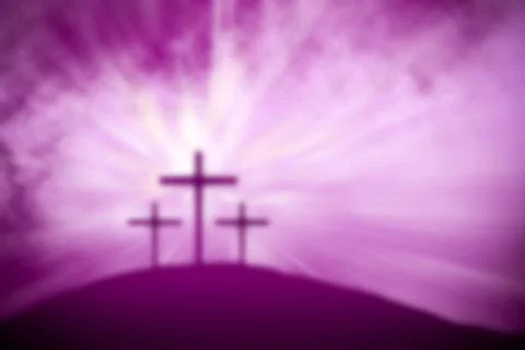 Religious easter purple lent background Stock Photos