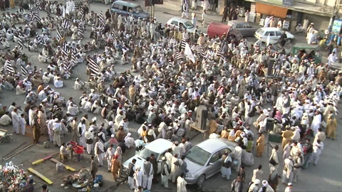 Religious Extremists protest Stock Footage 202130831