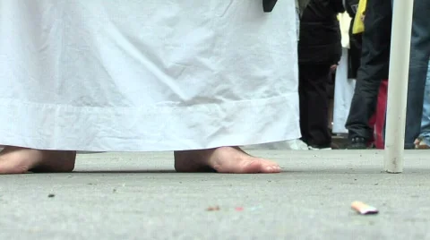 Religious feet 2 스톡 동영상 845625