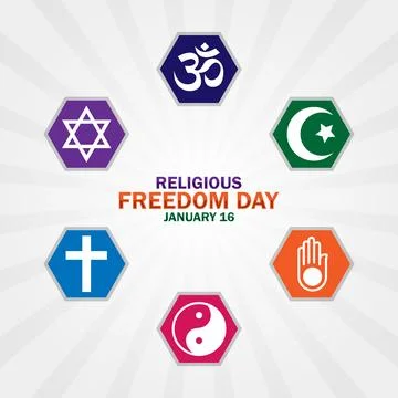 Religious Freedom Day Stockillustratie